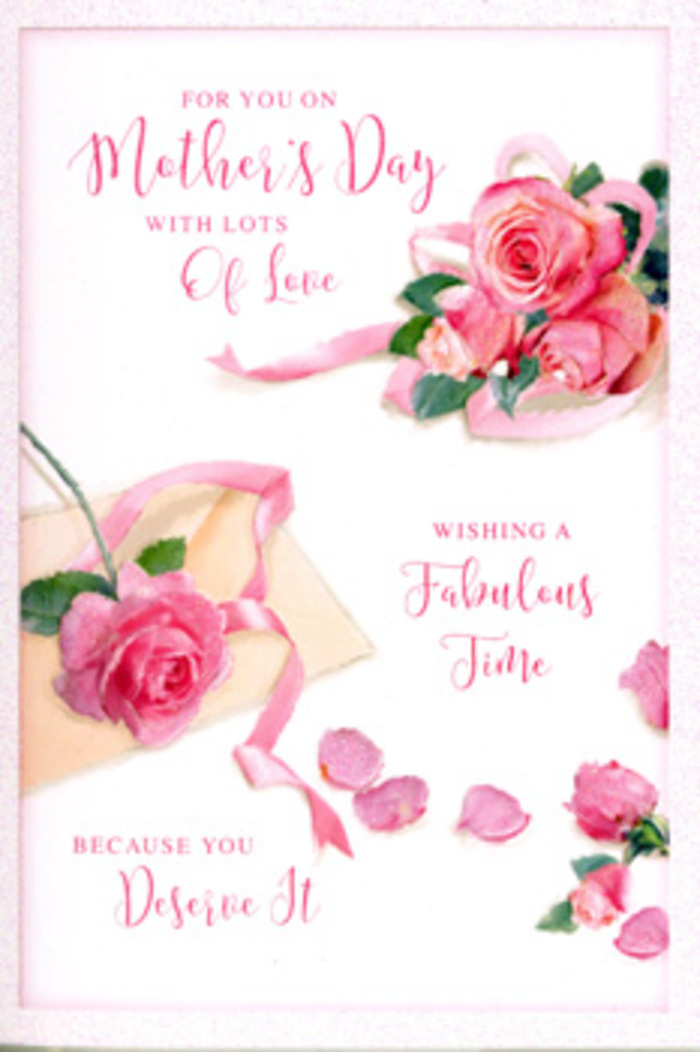 On this Mother's Day card, the artistry feels as considered and balanced as a hand-crafted arrangement prepared by an experienced florist in Gidea Park. The main focus is a lush sweep of pink roses, painted with such precision that each bloom appears tactile, with layered, slightly ruffled petals that catch soft, diffused light. Hues shift gently from delicate blush to medium rose, creating a harmonious gradient that suggests freshness and abundance. Around the principal clusters, stray petals are scattered across the pale backdrop, like the remains of a bouquet unwrapped on a kitchen table after being delivered from a nearby flower shop on Balgores Lane. A soft, satin-like ribbon in a pastel tone weaves and loops through the roses, its subtle shine and fluid curves adding dimension and suggesting the same care used when tying the final knot on a Mother's Day bouquet headed toward the peaceful streets surrounding Raphael Park. Overlaid upon this floral scene is flowing, hand-lettered script, its elegant lines spelling out loving sentiments and Mother's Day greetings. The script appears thoughtfully integrated into the design, following the natural paths between petals and ribbon so the words feel cradled within the blooms rather than simply printed over them. The overall lighting is gentle, without sharp contrast, bathing the entire card in a warm, welcoming glow that evokes a quiet Sunday morning in Gidea Park. The effect is simultaneously luxurious and intimate, perfectly capturing the emotion of saying thank you to a mother with something that looks and feels as special as the relationship it honours.
